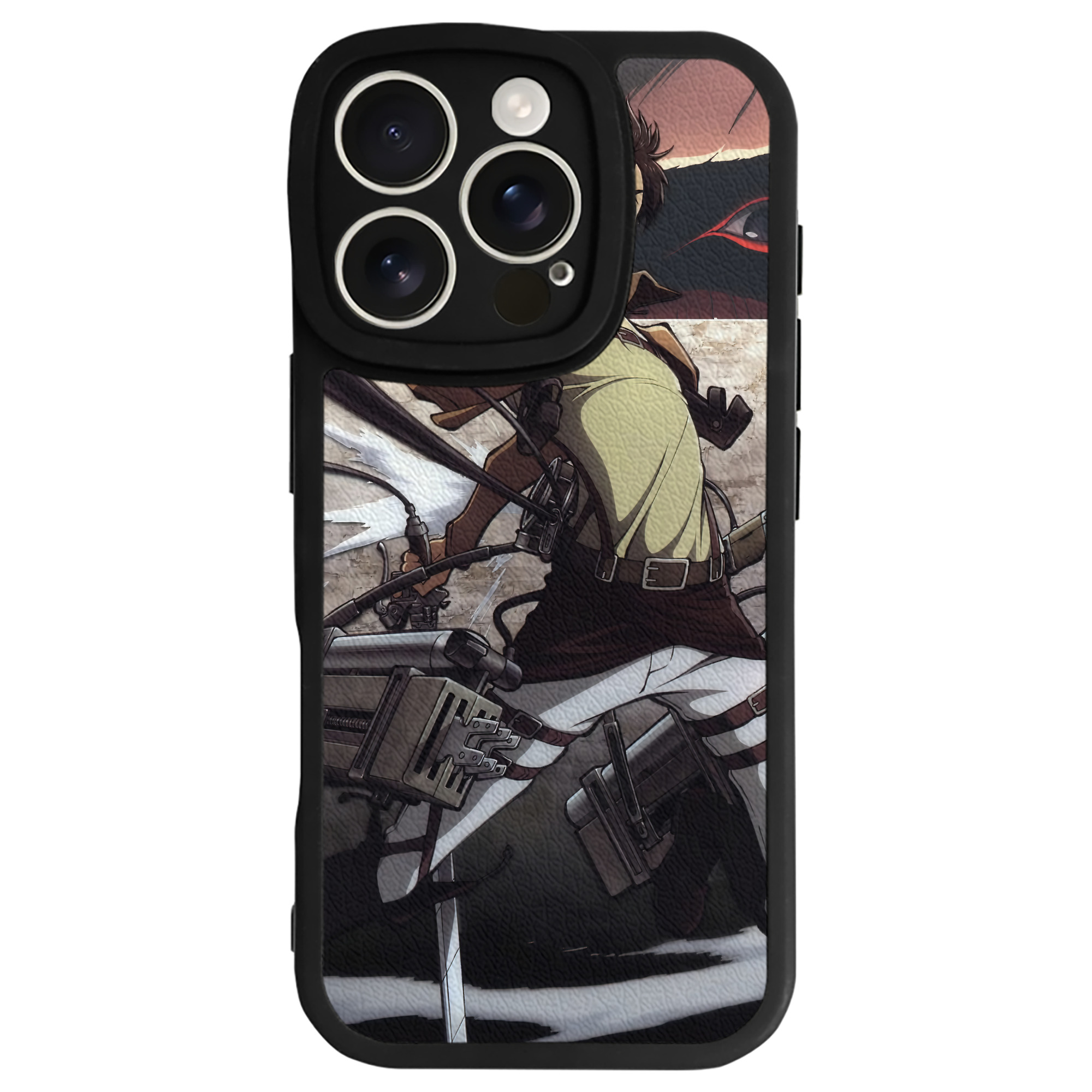 （画像用） 進撃の巨人 Attack on Titan 【iPhone 16シリーズ対応】シリコンスマホケース（レザー調） 材質：シリコン
